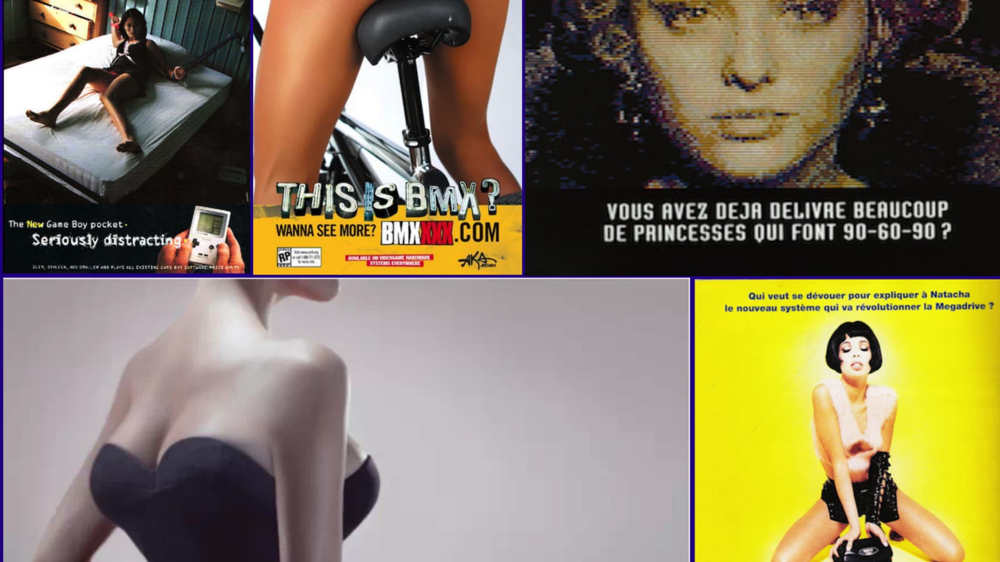 Quelques exemples de publicités hypersexualisantes pour des consoles ou des jeux vidéo Quelques exemples de publicités hypersexualisantes pour des consoles ou des jeux vidéo