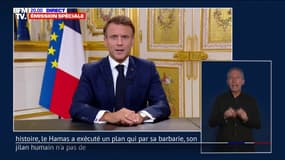 Emmanuel Macron: "Israël a connu samedi l'attaque terroriste la plus tragique de son histoire (...) un déchaînement de cruauté absolue" 