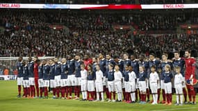 Les Bleus à Wembley, le 17 novembre 2015, pour le match amical Angleterre-France.