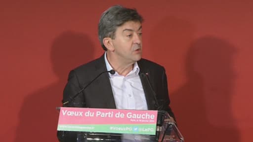 Jean-Luc Mélenchon, le 16 janvier lors de ses voeux, a ironisé sur le "coming-out" social-démocrate de François Hollande.