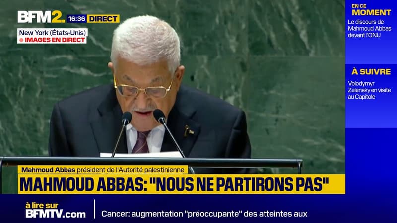 ONU: Mahmoud Abbas appelle à 