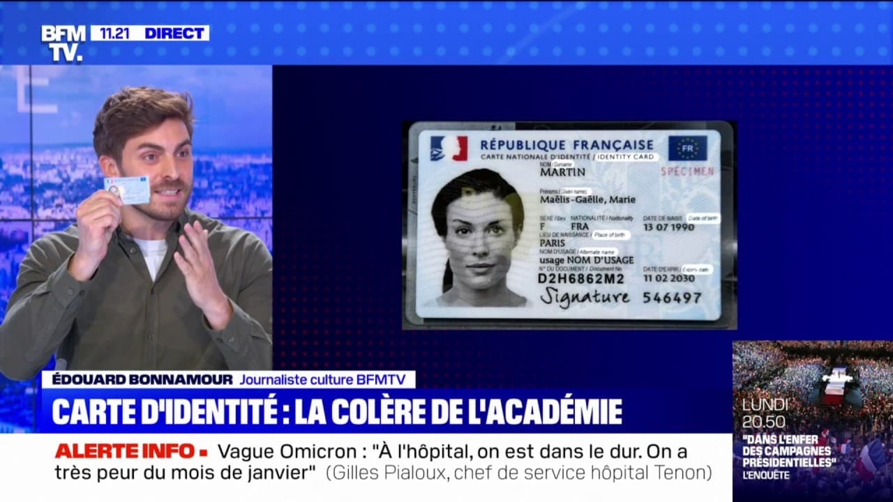 La Colere De L Academie Francaise Sur Les Mentions En Anglais De La Nouvelle Carte D Identite