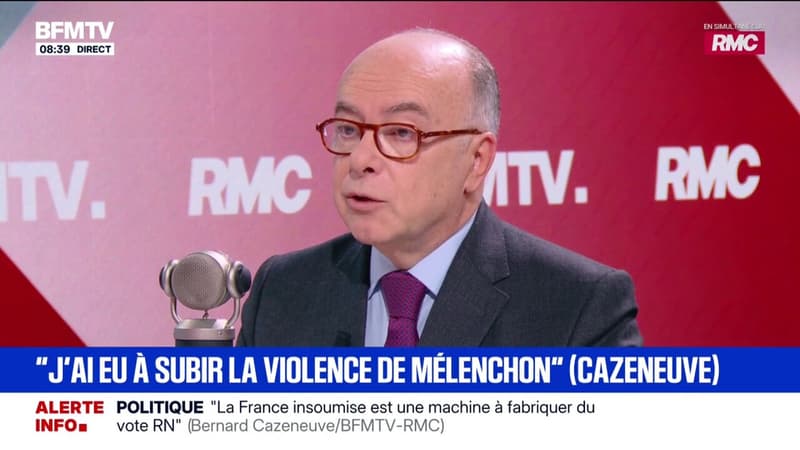 "On voit comment (LFI) exerce la violence en désignant des cibles", déclare Bernard Cazeneuve
