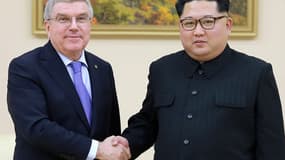 Thomas Bach et Kim Jong-un