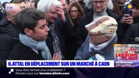 Caen: le Premier ministre Gabriel Attal était en déplacement sur un marché ce dimanche