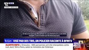 Émeutes: "Ils veulent vraiment tuer du flic" témoigne ce policier visé par des tirs