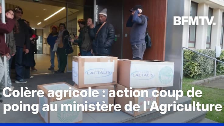 Colère agricole: une quinzaine d'agriculteurs ont pénétré de force au sein du ministère de l'Agriculture
