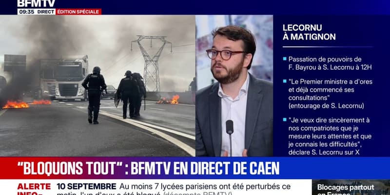 10 septembre: "Je ne soutiens pas les blocages qui empêchent les gens d’aller travailler (…) mais je comprends la colère d’une partie des gens qui se mobilisent aujourd’hui", déclare Arthur Delaporte, porte-parole du parti Socialiste