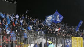 Des supporters du club italien de Brescia lors d'un match de Coupe d'Italie face à Monza, le 26 septembre 2024.