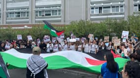 Le rassemblement en soutien à la Palestine a lieu ce jeudi 30 mai, devant le lycée Apollinaire, à Nice