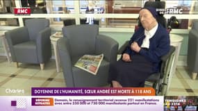 La doyenne de l'humanité, soeur André est morte à 118 ans