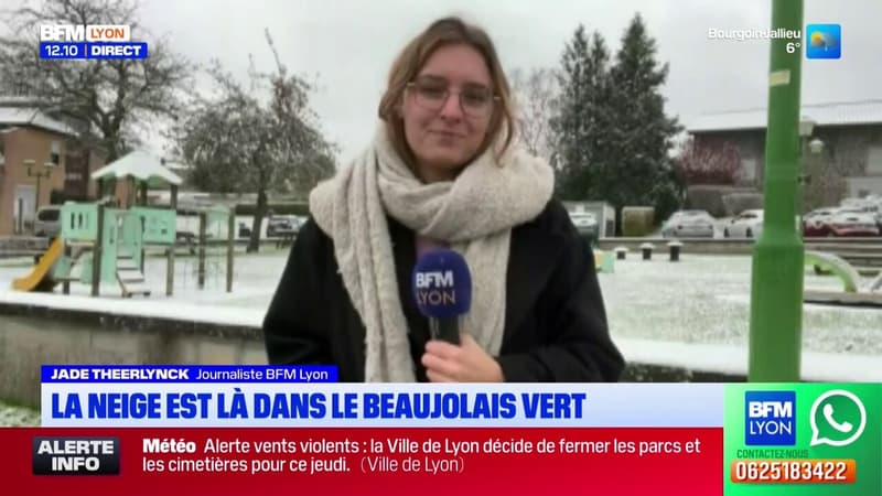 Des flocons dans le Beaujolais Vert