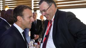 Emmanuel Macron et le PDG de Total, Patrick Pouyanné