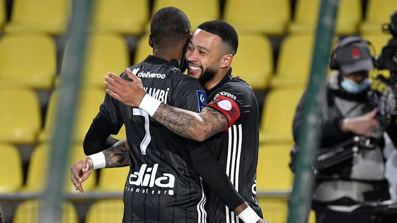 Depay et Toko Ekambi lors de Nantes-OL