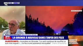 Incendie en Gironde: "On est en train de faire un pare-feu le long de l'autoroute", explique le maire d'Hostens