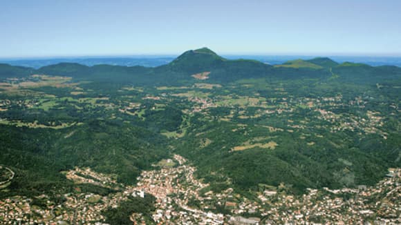 Faille de Limagne, vue aérienne Faille de Limagne, vue aérienne