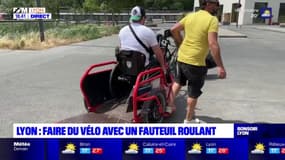 Lyon : faire du vélo avec un fauteuil roulant