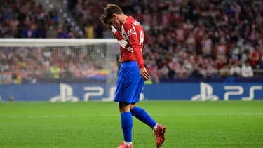 Antoine Griezmann en Ligue des champions, à Madrid le 19 octobre 2021