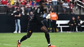 André Onana lors de Manchester United-Borussia Dortmund, le 30 juillet 2023.