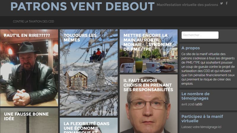Le site patronventdebout.fr permet aux entrepreneurs de se plaindre.