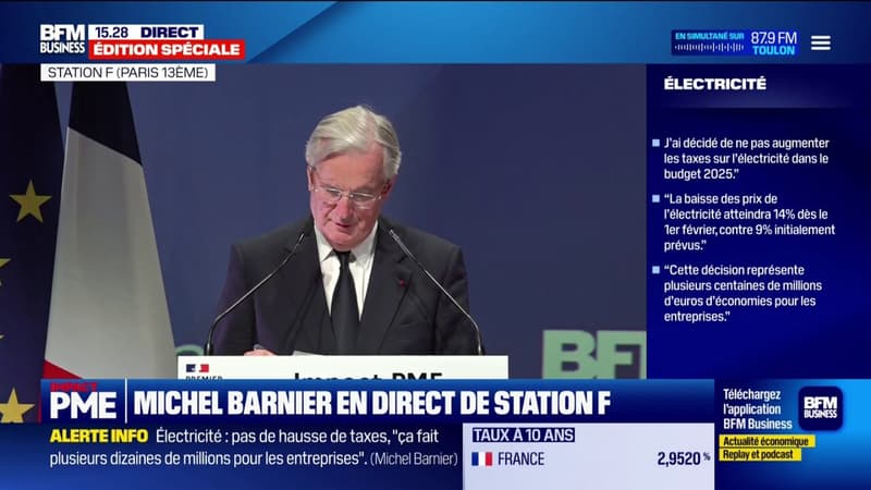 Michel Barnier en direct de la Station F