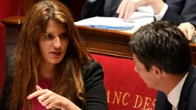 La secrétaire d'Etat à l'Egalité entre les femmes et les hommes Marlène Schiappa le 16 mai 2018 à l'Assemblée nationale à Paris