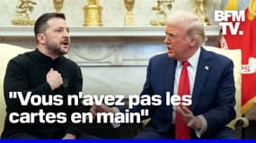 "Vous n'avez pas les cartes en main": l'échange tendu entre Donald Trump et Volodymyr Zelensky dans le bureau ovale