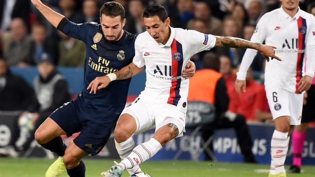 Angel Di Maria face à Dani Carvajal au match aller