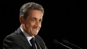 Le candidat à la primaire de la droite et ancien président de la République, Nicolas Sarkozy, le 7 novembre 2016 à Neuilly-sur-Seine. 