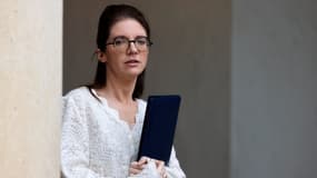 Aurore Bergé, ministre chargée de l'Égalité femmes-hommes, au palais de l'Elysée à Paris le 15 janvier 2025