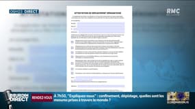 Confinement: voici la nouvelle attestation dérogatoire à présenter aux forces de l'ordre