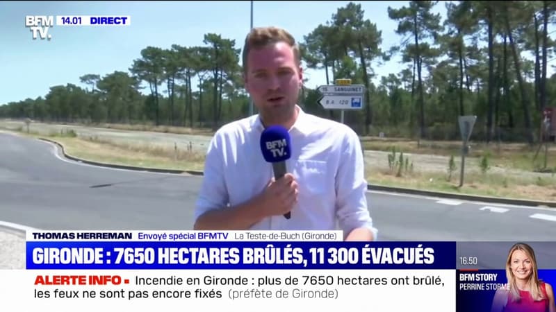 Incendies en Gironde: le feu continue sa progression, 7650 hectares partis en fumée, 11.300 personnes évacuées