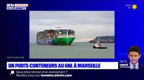 Marseille-Fos: le plus gros porte-conteneurs au monde à être propulsé au gaz liquéfié arrive aujourd'hui