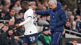 José Mourinho et Tanguy Ndombele
