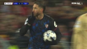 Sergio Ramos chambre les Lensois après son égalisation en Ligue des champions, le 12 décembre 2023