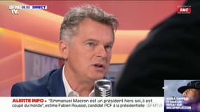 "Il est coupé du monde": pour Fabien Roussel, Emmanuel Macron est un président "hors sol"
