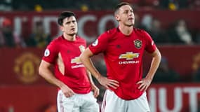 Harry Maguire et Nemanja Matic lors du match Manchester United-Burnley, à Old Trafford le 22 janvier 2020