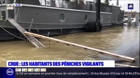 Crues en Ile-de-France: la galère des habitants des péniches 