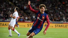 Marc Guiu buteur pour le Barça face à l'Athletic Bilbao, le 22 octobre 2023.