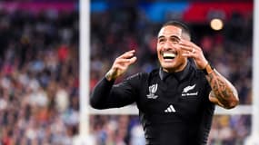 Aaron Smith lors de la demi-finale de la Coupe du monde de rugby face à l'Argentine, le 20 octobre 2023.