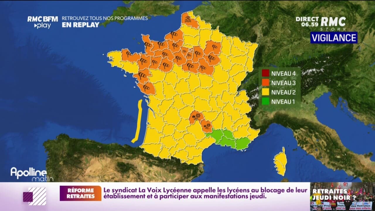 Météo 23 départements en vigilance orange vent