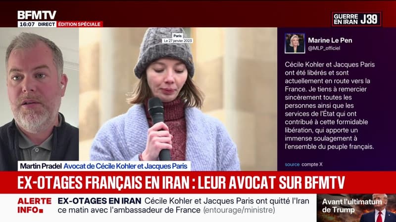 Cécile Kohler et Jacques Paris "en chemin" vers la France: "On est extrêmement heureux et soulagé", déclare Martin Pradel, leur avocat