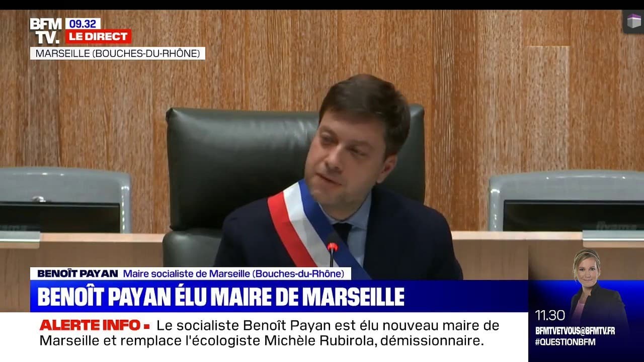 Le nouveau maire de Marseille, Benoît Payan, veut "rassembler les