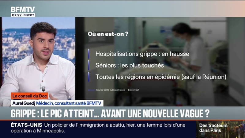 Le pic de l'épidémie de grippe atteint mais Santé publique France prévient qu'il pourrait n'être que provisoire