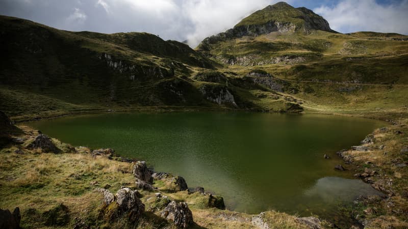 Le lac d'Areau, à Seix, dans les Hautes-Pyrénées, le 29 août 2023