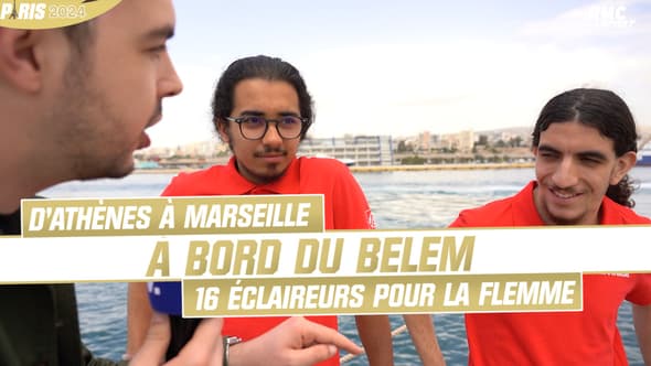 JO Paris 2024: Avec les éclaireurs du Belem qui vont embarquer la flamme d'Athènes à Marseille