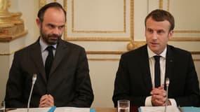Édouard Philippe et Emmanuel Macron à l'Élysée le 30 octobre 2017