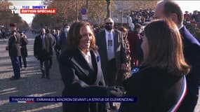 Kamala Harris, vice-présidente des États-Unis est arrivée à l'Arc de Triomphe