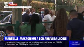 À Marseille, Emmanuel Macron hué à son arrivée à l'école