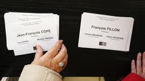 Bulletins de vote lors de l'élection pour la présidence de l'UMP, à Meaux. Un mois après le début de la crise à l'UMP, Jean-François Copé et François Fillon semblaient proches d'un accord lundi sur les termes d'un nouveau vote en septembre 2013 pour la pr